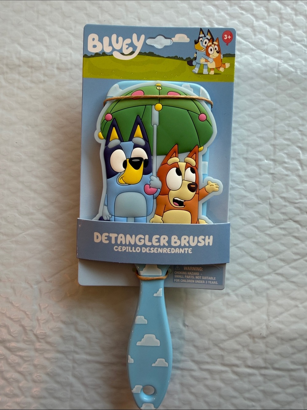 Bluey Detangler Brush - Blue Cartoon Design